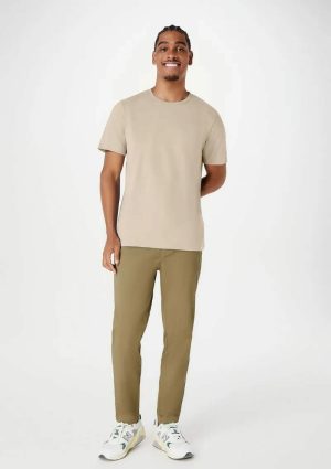 Calça sarja de algodão com elastano
