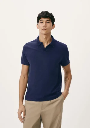 camisa polo masculina manga curta texturizada