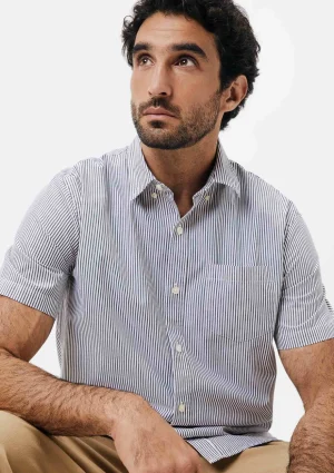 camisa masculina slim manga curta