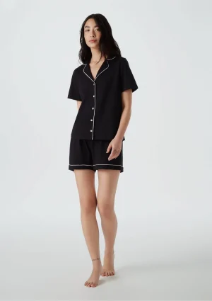 pijama curto feminino com botões
