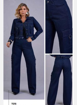 calça jeans cargo feminina Bless Denim